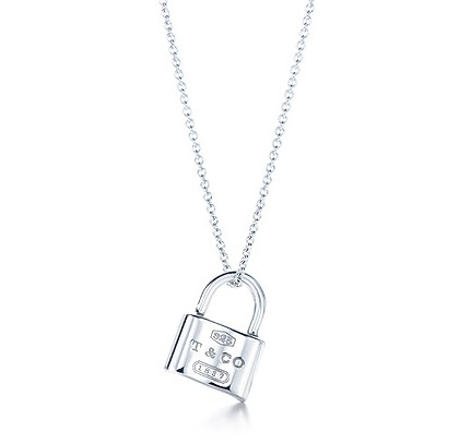 Tiffany & Co. 1837 Lock Pendant on 18" chain