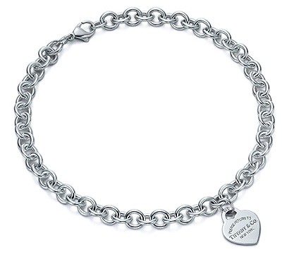 "Return to Tiffany" Heart Tag Necklace 16.5" long. 