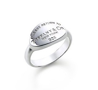 "Return to Tiffany" Oval  Tag Ring