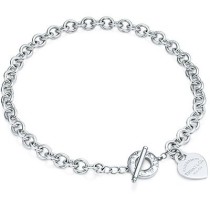 "Return to Tiffany" Heart Tag Toggle Link Lifesaver Necklace 