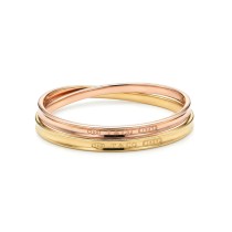 Tiffany & Co. 1837 Interlocking Bicolor Bangle Bracelet