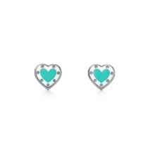 Tiffany Blue® Enamel LOVE Heart Tag Earrings