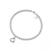 Elsa Peretti® Silver Open Heart Bead Bracelet 