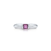 Tiffany Square Stacking Ring with Purple Tourmaline