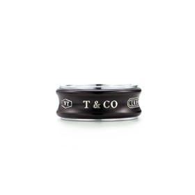 Tiffany 1837 Titanium Ring In Midnight