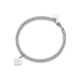 Return to Tiffany® Heart Tag Bead Bracelet in Silver with a Diamond