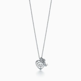 Return to Tiffany® LOVE Heart Tag & Key Pendant Necklace in Sterling Silver