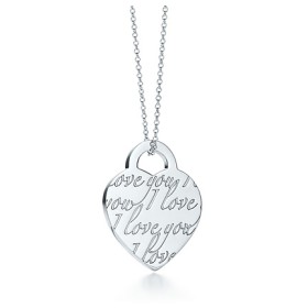 Tiffany Notes "I love you" Heart tag pendant