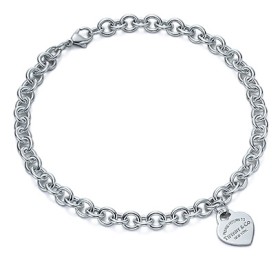 "Return to Tiffany" Heart Tag Necklace 16.5" long. 