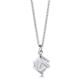 Atlas Cube Pendant Size Mini on a 16'' chain