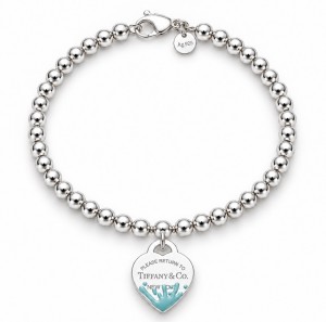 Return to Tiffany® Color Splash Small Heart Tag Bead Bracelet – Sterling Silver, 4 mm