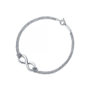 Tiffany & Co. Infinity Bracelet Sterling Silver 7.25" 