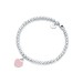 Return to Tiffany Pink Mini Heart Tag Bead Bracelet 7.5"