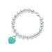  "Return to Tiffany" Blue Heart Tag Bracelet in Silver, 8 mm