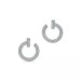 Tiffany T Open Hoop Earrings in White Gold with Diamonds 