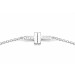 Tiffany T Double Chain Bracelet White Gold AU750
